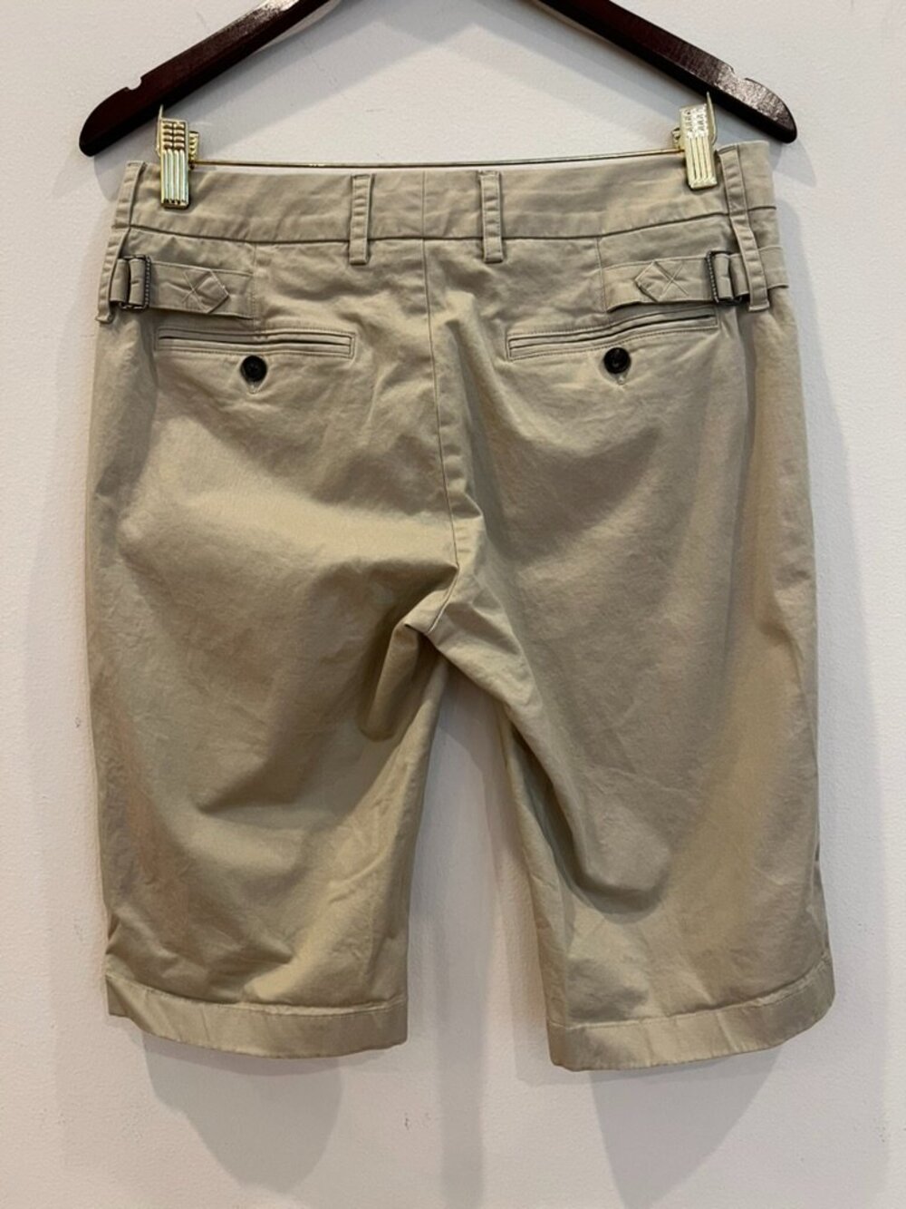 Vince Shorts Womens 6 Tan Khaki Bermuda Cotton Twill Stretch Casual Beach Preppy - Picture 2 of 13